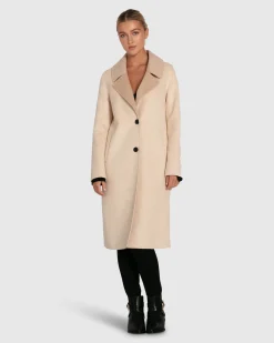 Online Belle & Bloom Lexington Two-Tone Wool Blend Coat - Beige ToneWoolBlendCoat-Beige