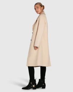 Online Belle & Bloom Lexington Two-Tone Wool Blend Coat - Beige ToneWoolBlendCoat-Beige