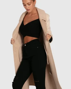 Online Belle & Bloom Lexington Two-Tone Wool Blend Coat - Beige ToneWoolBlendCoat-Beige
