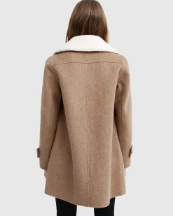 Clearance Belle & Bloom Liberty Sherpa Collar Wool Blend C - Oat