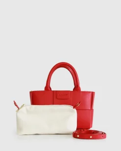 Fashion Belle & Bloom Little Love Woven Crossbody Bag - Red