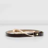 Fashion Belle & Bloom London Mood Leather Tie Belt - Black
