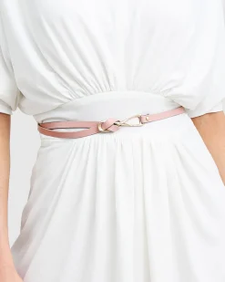Fashion Belle & Bloom London Mood Leather Tie Belt - Pink