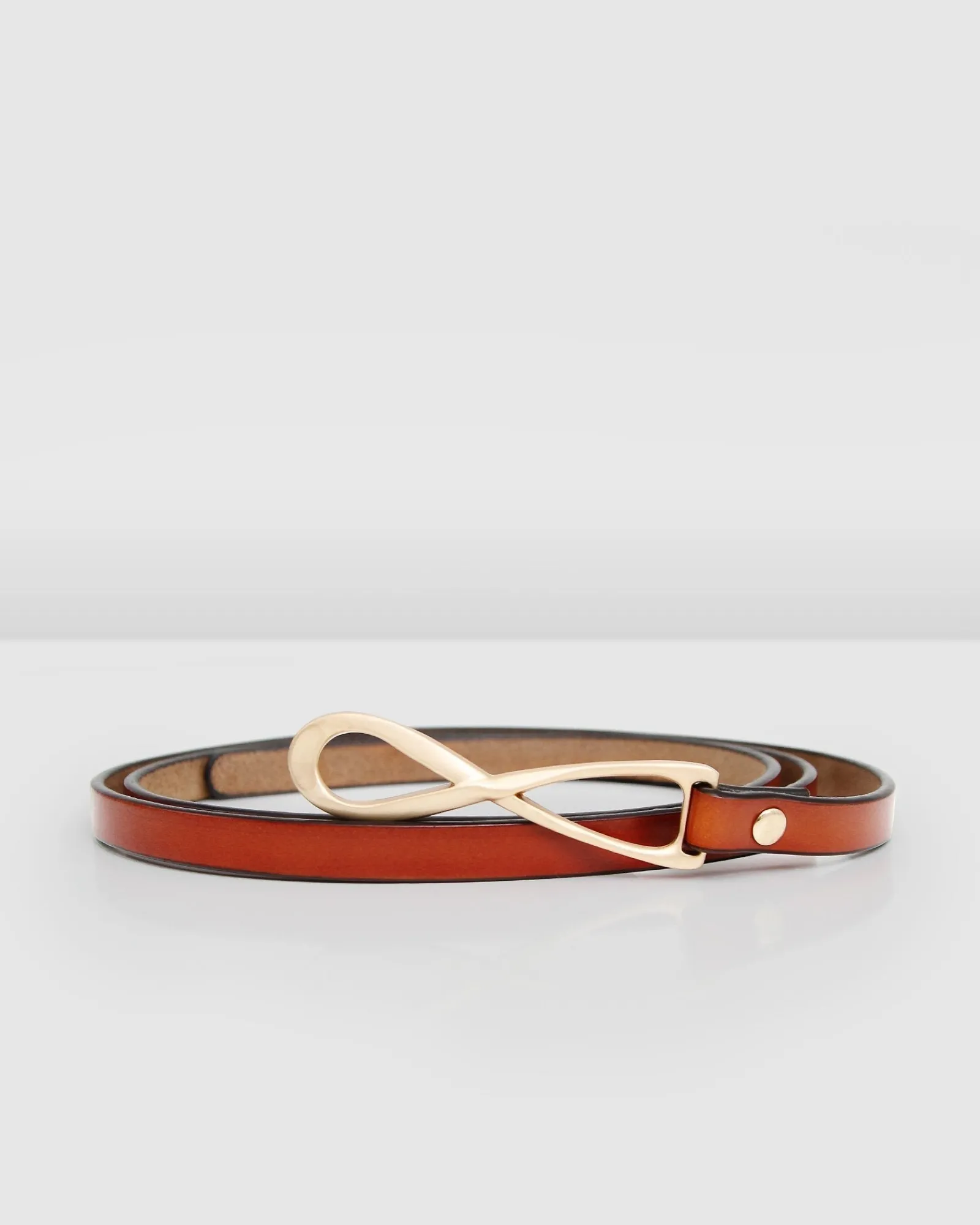 Online Belle & Bloom London Mood Leather Tie Belt - Brown