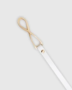 Discount Belle & Bloom London Mood Leather Tie Belt - White