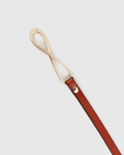 Online Belle & Bloom London Mood Leather Tie Belt - Brown