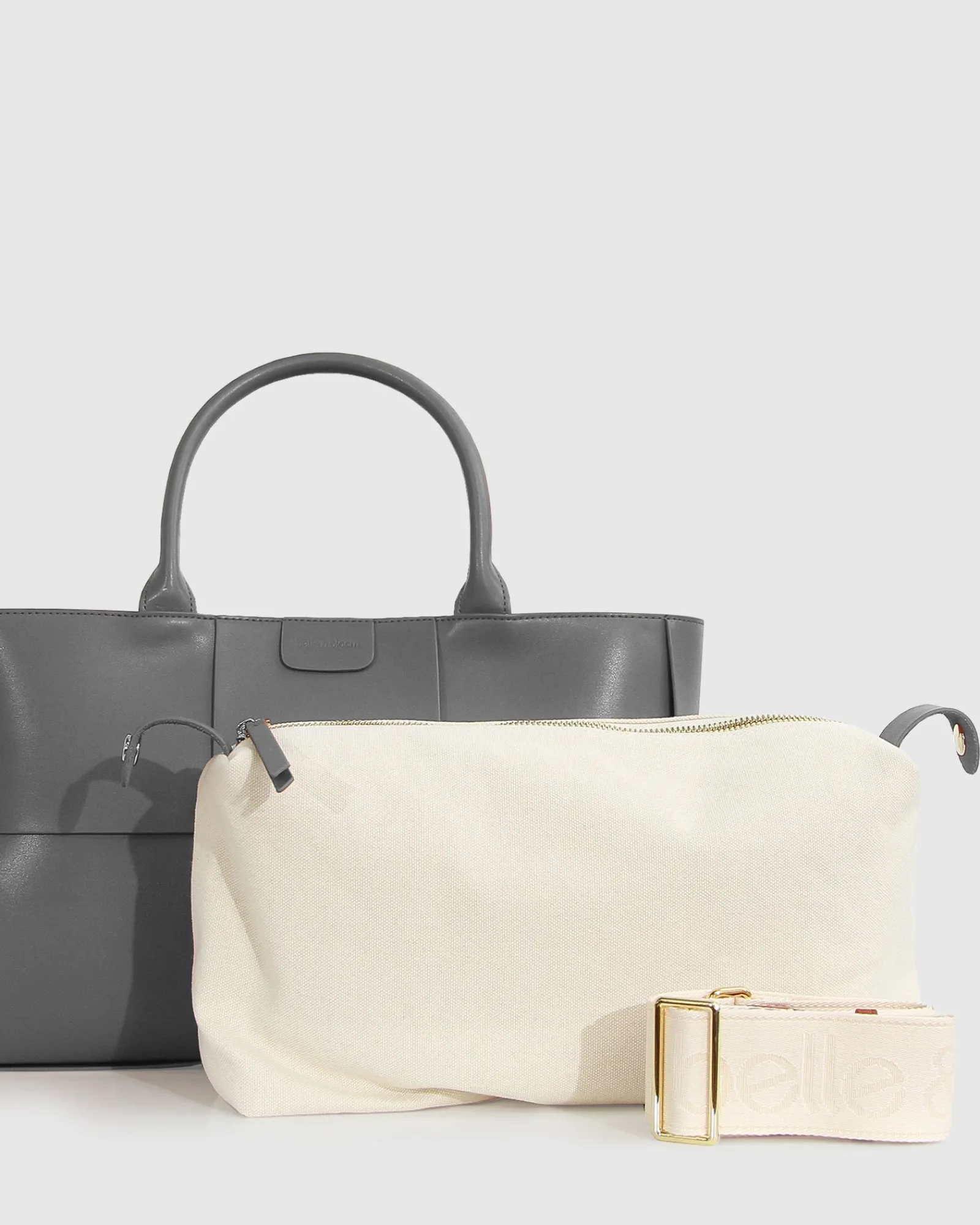 Outlet Belle & Bloom Long Way Home Woven Tote - Grey