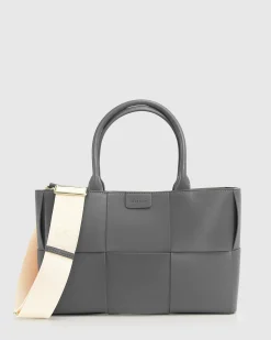 Outlet Belle & Bloom Long Way Home Woven Tote - Grey