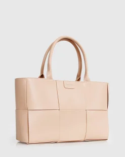Clearance Belle & Bloom Long Way Home Woven Tote - Latte