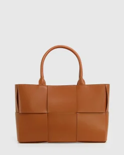 Online Belle & Bloom Long Way Home Woven Tote - Camel