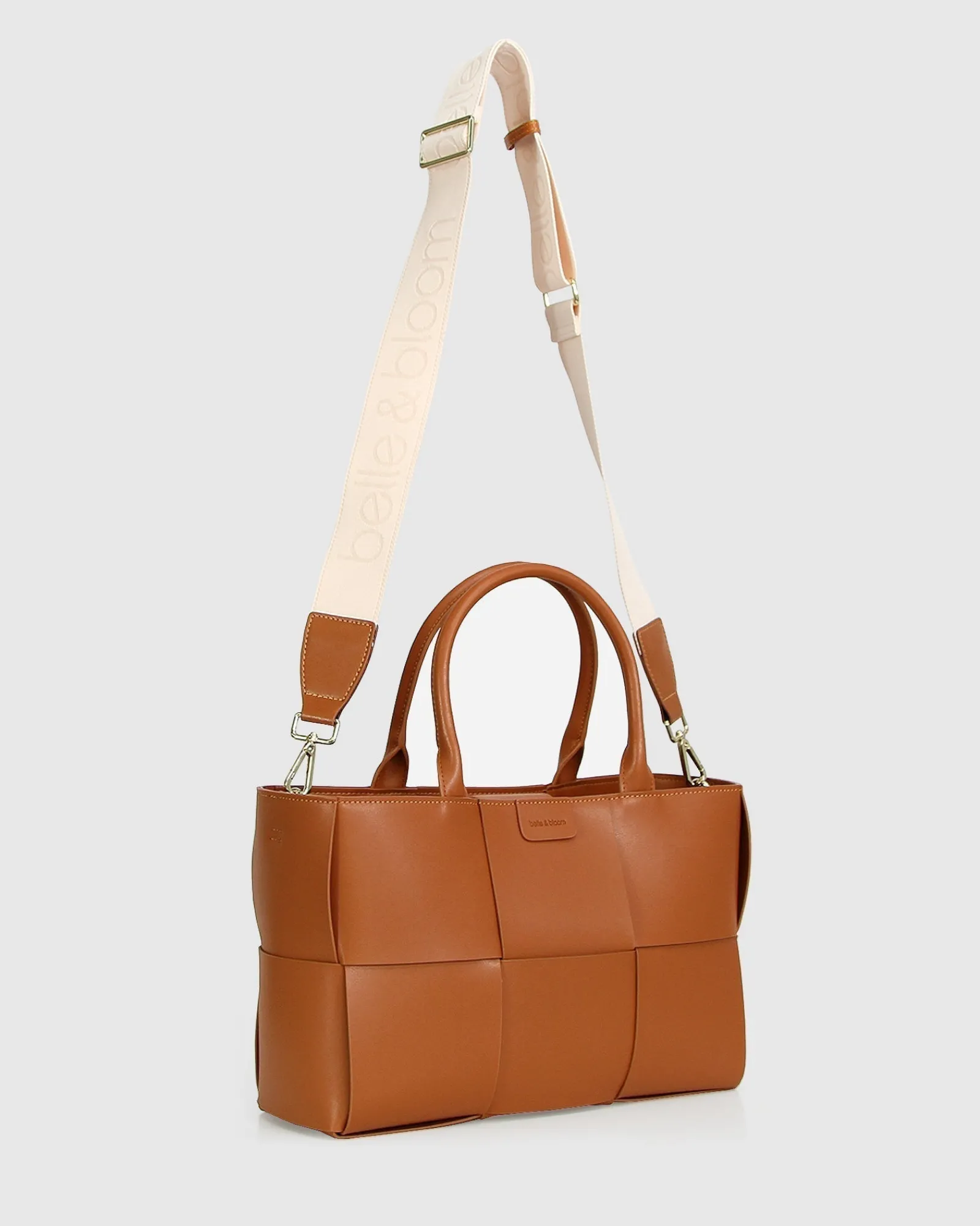 Online Belle & Bloom Long Way Home Woven Tote - Camel