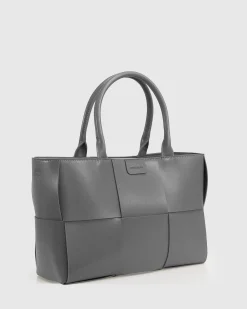 Outlet Belle & Bloom Long Way Home Woven Tote - Grey