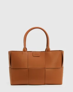 Online Belle & Bloom Long Way Home Woven Tote - Camel