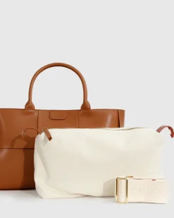 Online Belle & Bloom Long Way Home Woven Tote - Camel