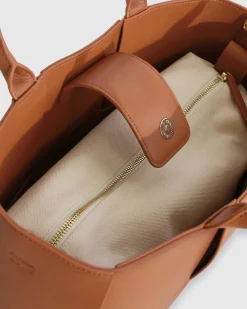 Online Belle & Bloom Long Way Home Woven Tote - Camel
