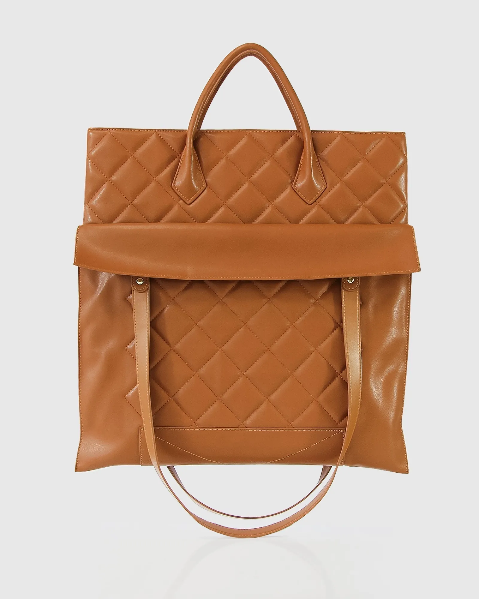 Discount Belle & Bloom Lost Lovers Quilted Leather Tote - Camel