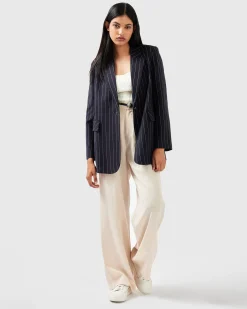 Discount Belle & Bloom Love & Mercy Striped Blazer - Navy