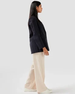 Discount Belle & Bloom Love & Mercy Striped Blazer - Navy