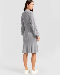 Clearance Belle & Bloom Love Letter Knit Dress - Grey