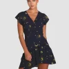 Sale Belle & Bloom Love Shack Mini Wrap Dress - Navy