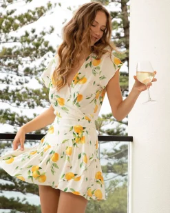 Sale Belle & Bloom Love Shack Mini Wrap Dress - Orchard