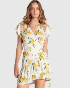 Sale Belle & Bloom Love Shack Mini Wrap Dress - Orchard