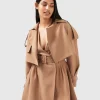 Discount Belle & Bloom Manhattan Cropped Trench - Camel