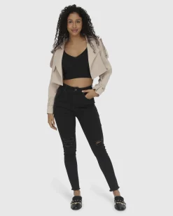 Sale Belle & Bloom Manhattan Cropped Trench - Sand