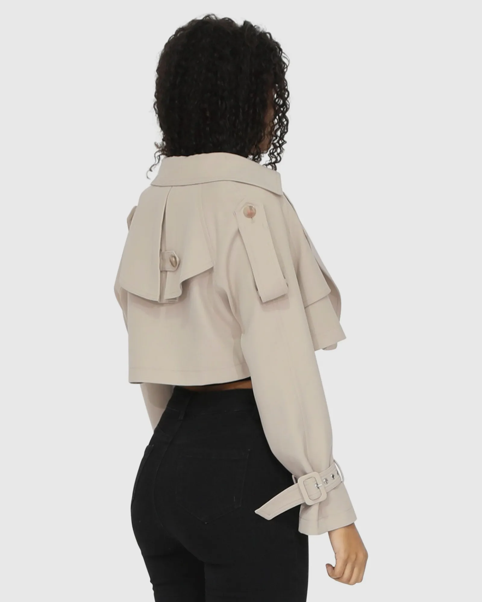 Sale Belle & Bloom Manhattan Cropped Trench - Sand