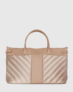 Clearance Belle & Bloom Meet Me in Paris Weekender Bag- Natural