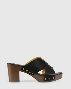 Outlet Belle & Bloom Midtown Clog Mule - Black/Chocolate