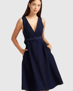 Sale Belle & Bloom Miss Independence Midi Dress - Navy
