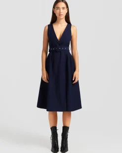 Sale Belle & Bloom Miss Independence Midi Dress - Navy