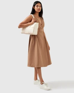 Fashion Belle & Bloom Miss Independence Midi Dress - Camel