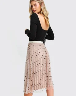 Online Belle & Bloom Mixed Feeling Reversible Skirt - Beige