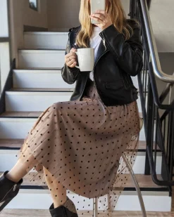 New Belle & Bloom Mixed Feeling Reversible Skirt - Khaki