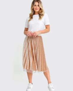 Online Belle & Bloom Mixed Feeling Reversible Skirt - Beige