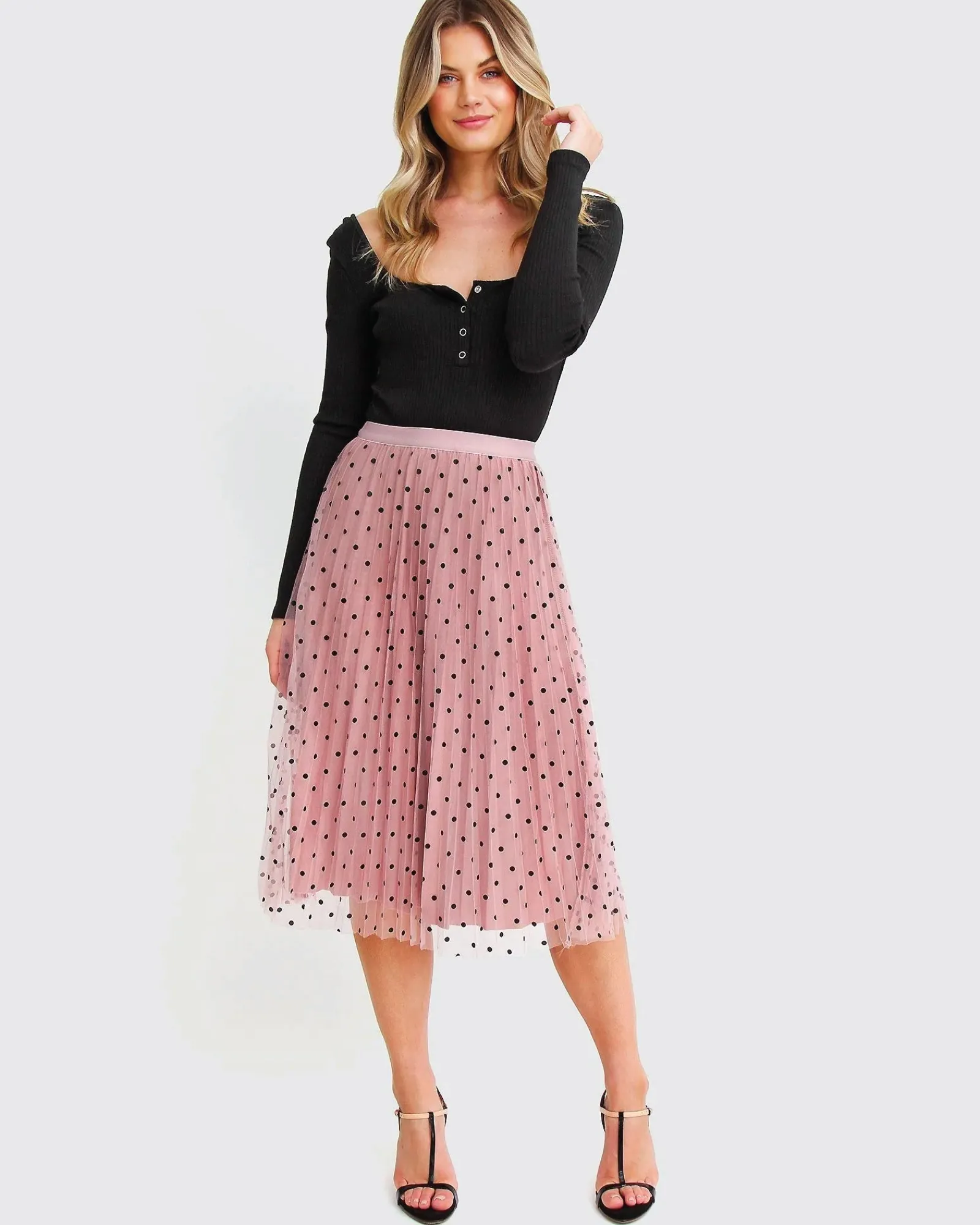 Clearance Belle & Bloom Mixed Feeling Reversible Skirt - Pink