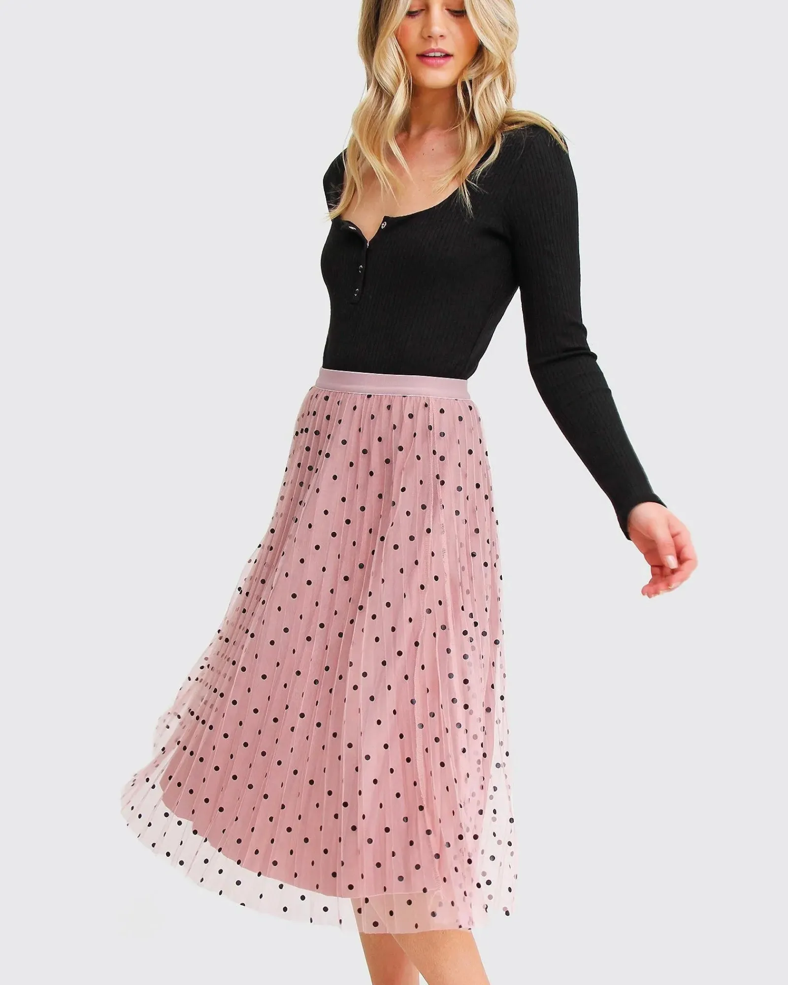 Clearance Belle & Bloom Mixed Feeling Reversible Skirt - Pink