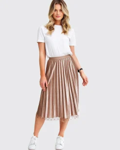 New Belle & Bloom Mixed Feeling Reversible Skirt - Khaki