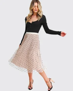 Online Belle & Bloom Mixed Feeling Reversible Skirt - Beige