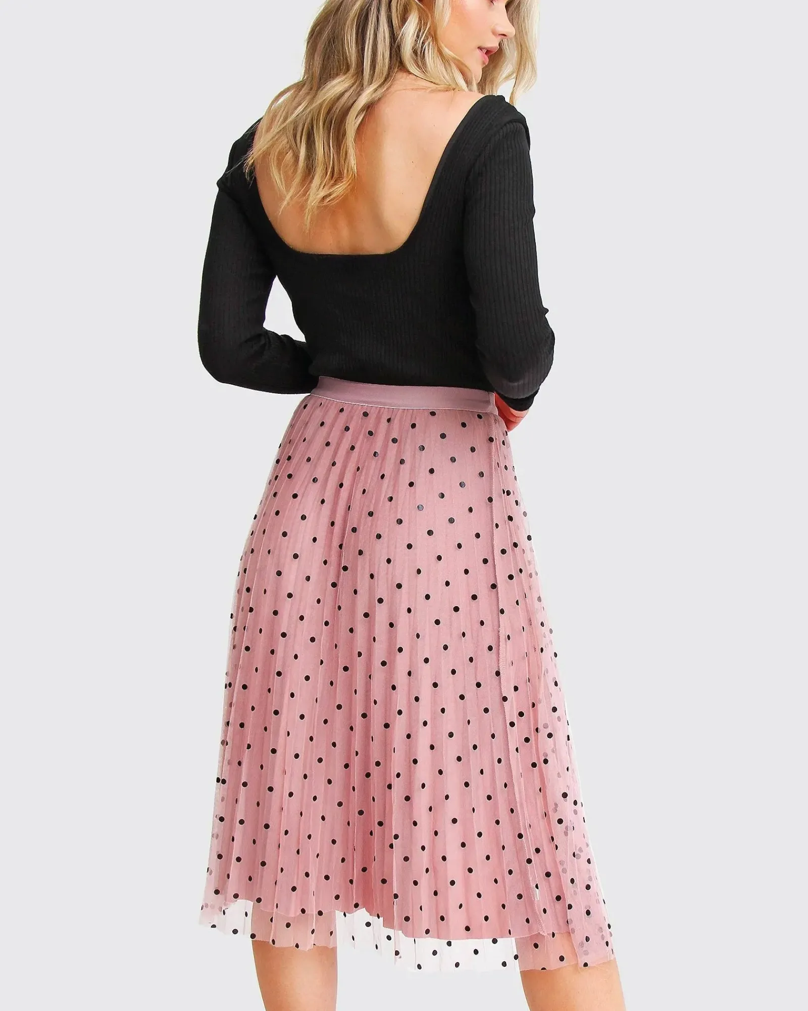 Clearance Belle & Bloom Mixed Feeling Reversible Skirt - Pink