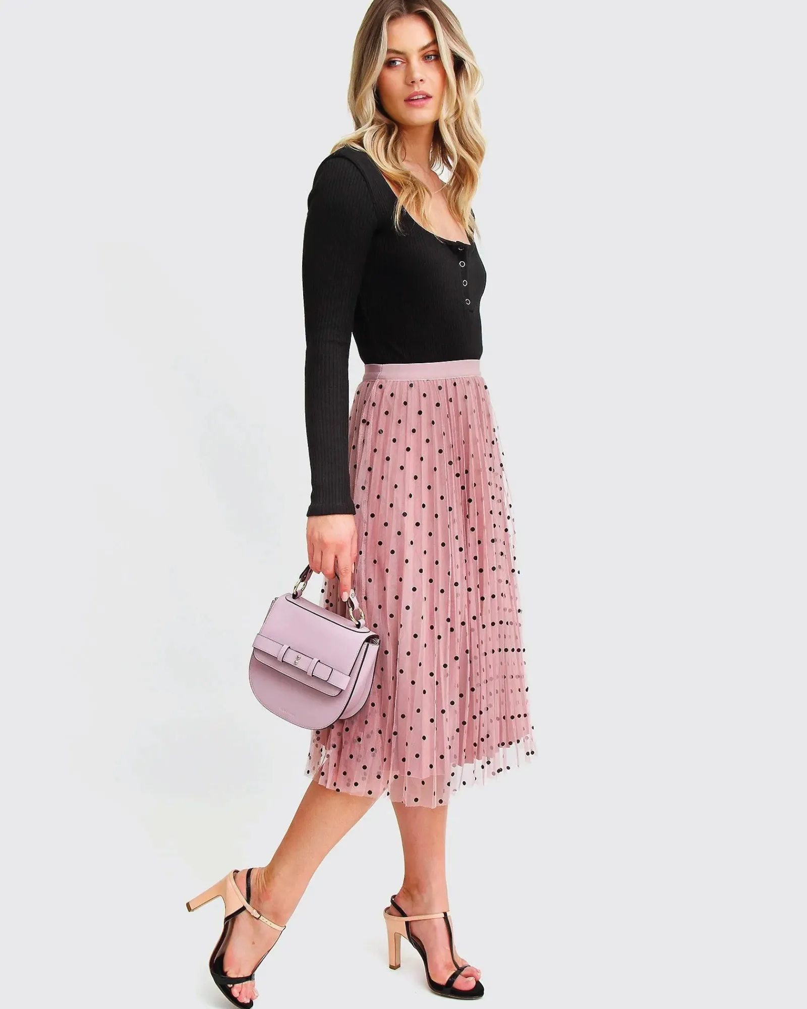 Clearance Belle & Bloom Mixed Feeling Reversible Skirt - Pink