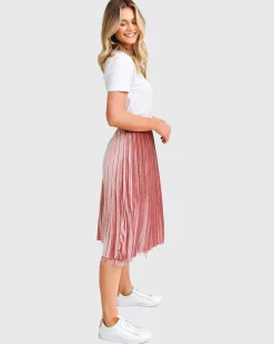Clearance Belle & Bloom Mixed Feeling Reversible Skirt - Pink