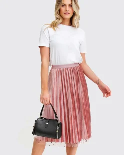 Clearance Belle & Bloom Mixed Feeling Reversible Skirt - Pink