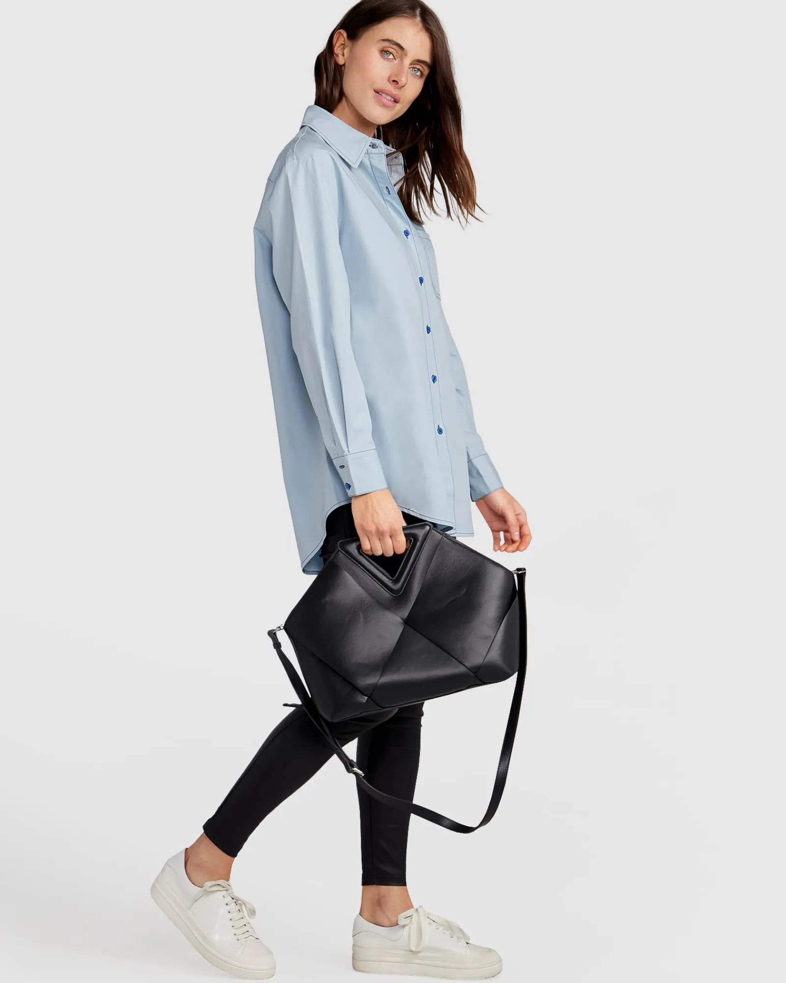 Hot Belle & Bloom My Girl Oversized Shirt - Duck Egg Blue DuckEggBlue