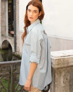 Hot Belle & Bloom My Girl Oversized Shirt - Duck Egg Blue DuckEggBlue