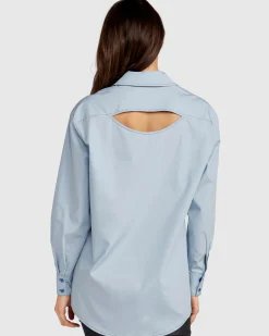 Hot Belle & Bloom My Girl Oversized Shirt - Duck Egg Blue DuckEggBlue