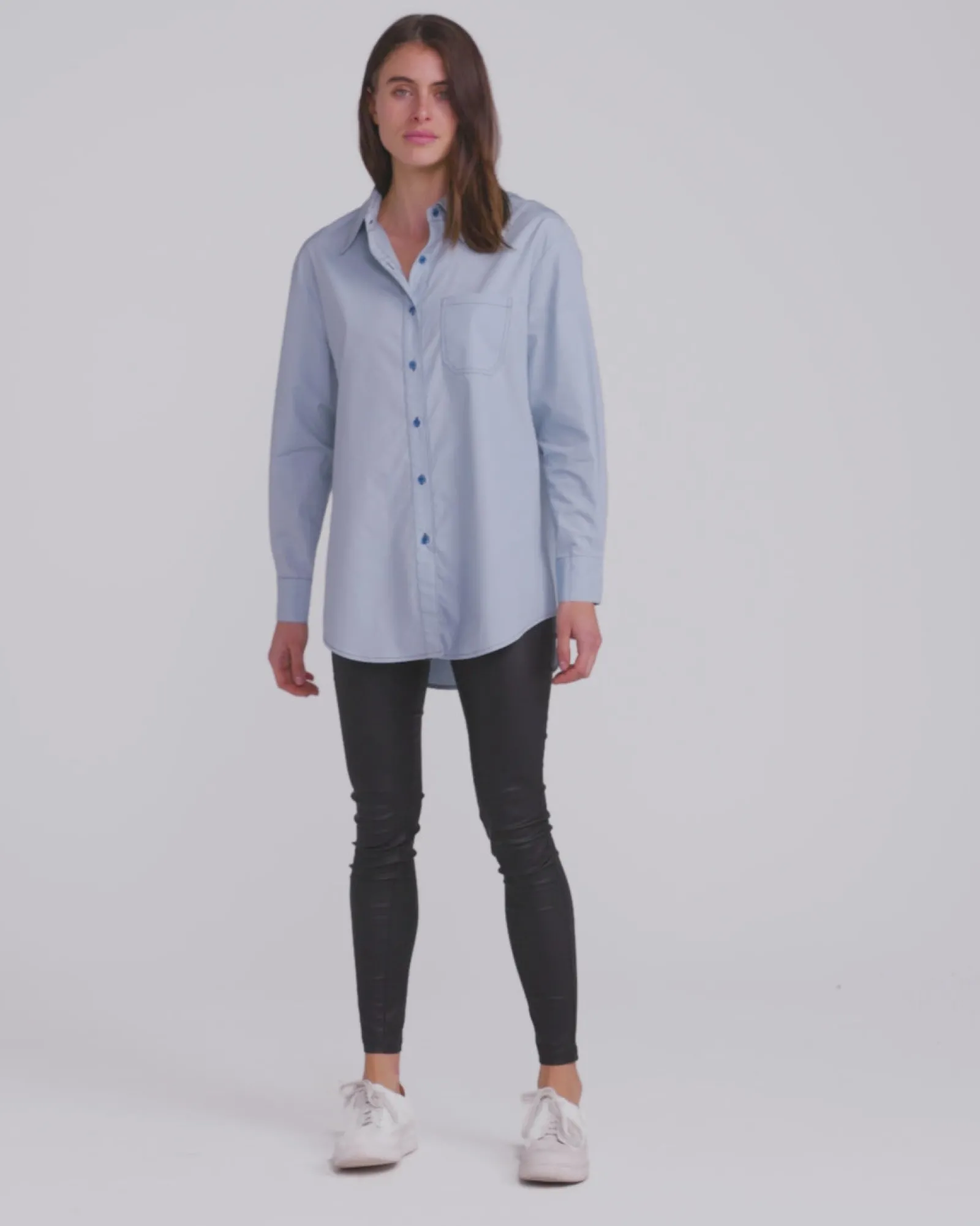 Hot Belle & Bloom My Girl Oversized Shirt - Duck Egg Blue DuckEggBlue