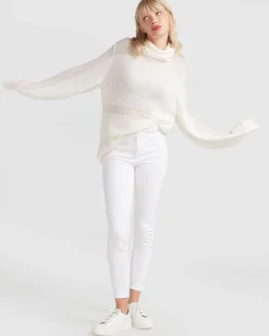New Belle & Bloom Nevermind Sheer Panelled Knit - Cream